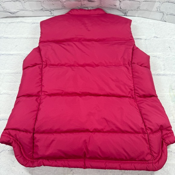 J.Crew Down Puffer Vest Womens Medium Pink Quilted Zip Button Preppy - Picture 15 of 15